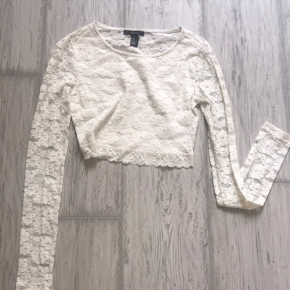 White lace top